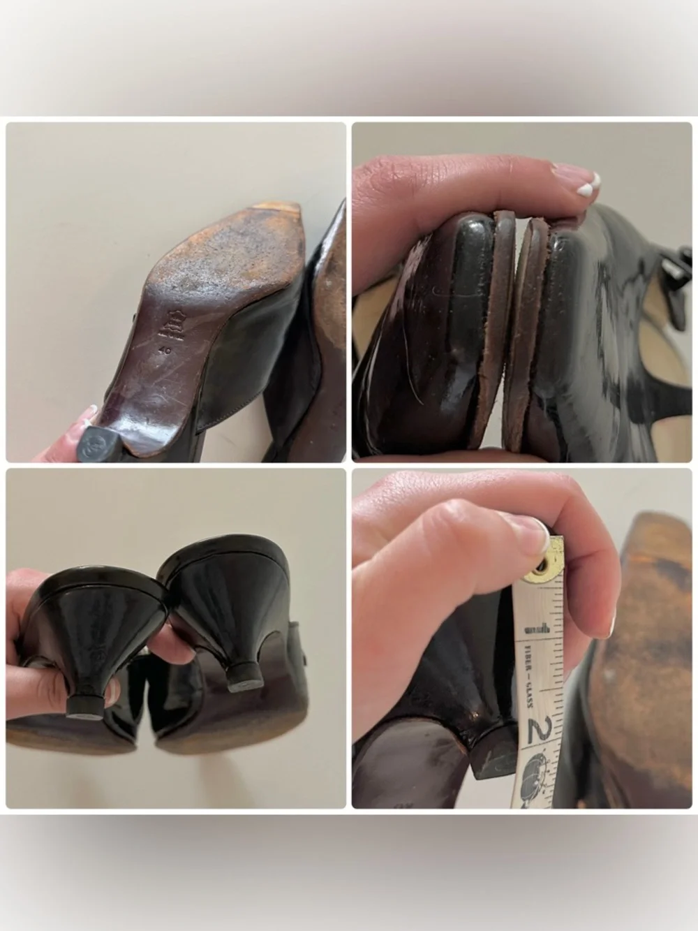 Vintage Miu Miu 90s Archive Mules Kitten Coquette Office Siren 40 Black Leather - Picture 7 of 8